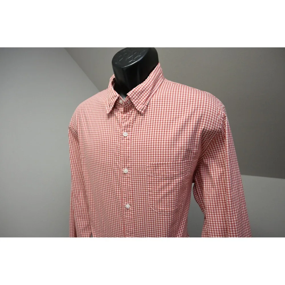 J. Crew Performance‎ Stretch Dress Shirt Men Large Plaid Classic Fit Button Down